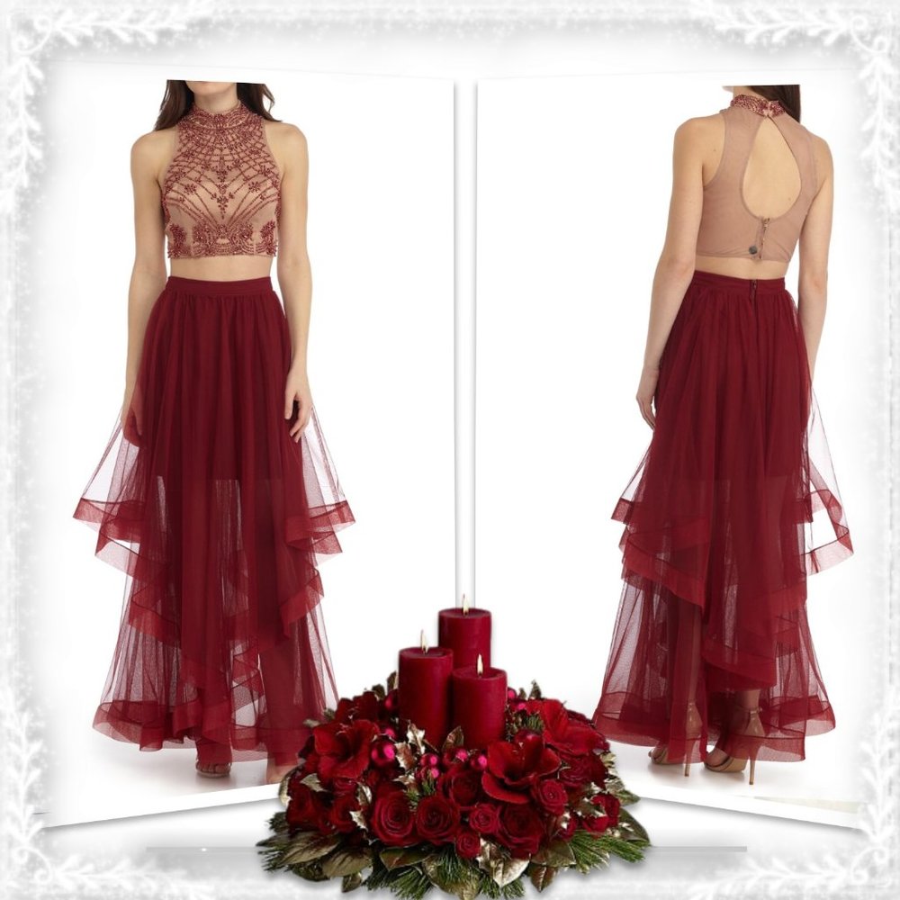 💲Sale💲🎆Sexy 2pc Beaded Embellished Gown🎆